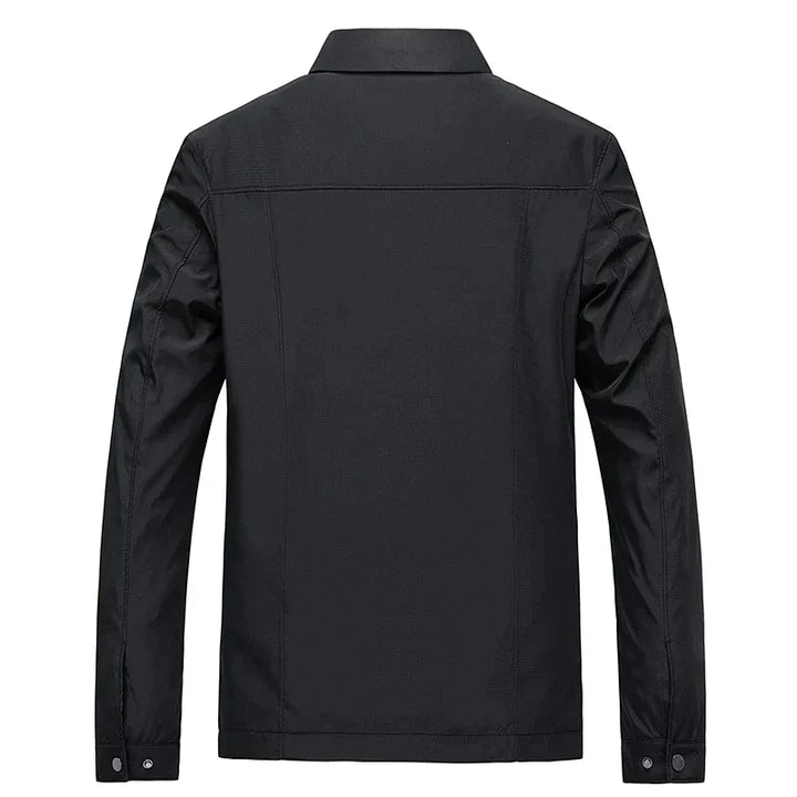 "Herren Übergangsjacke winddicht, wasserabweisend, aus Baumwolle, für Business & Freizeit, klassisches Design, vielseitig."