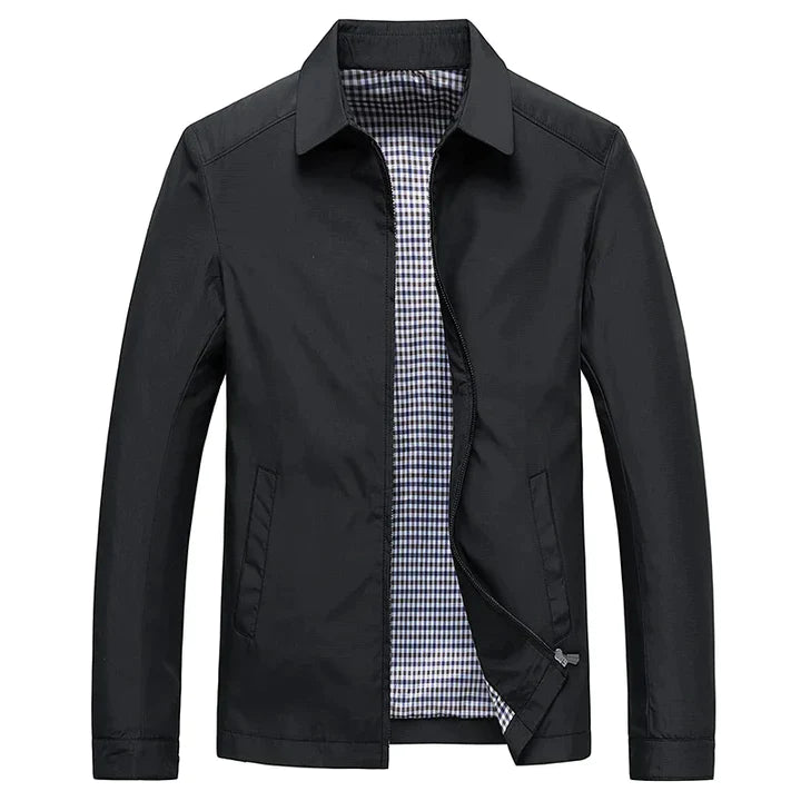 "Herren Übergangsjacke winddicht, wasserabweisend, aus Baumwolle, für Business & Freizeit, klassisches Design, vielseitig."