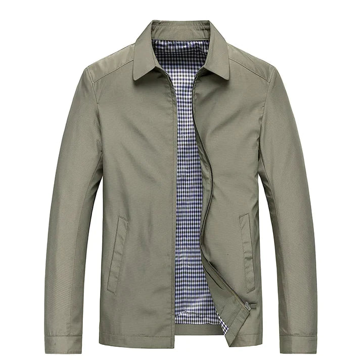 "Herren Übergangsjacke winddicht, wasserabweisend, aus Baumwolle, für Business & Freizeit, klassisches Design, vielseitig."