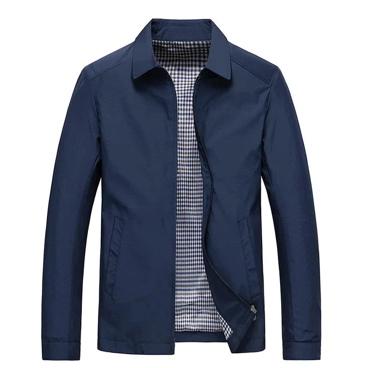 "Herren Übergangsjacke winddicht, wasserabweisend, aus Baumwolle, für Business & Freizeit, klassisches Design, vielseitig."
