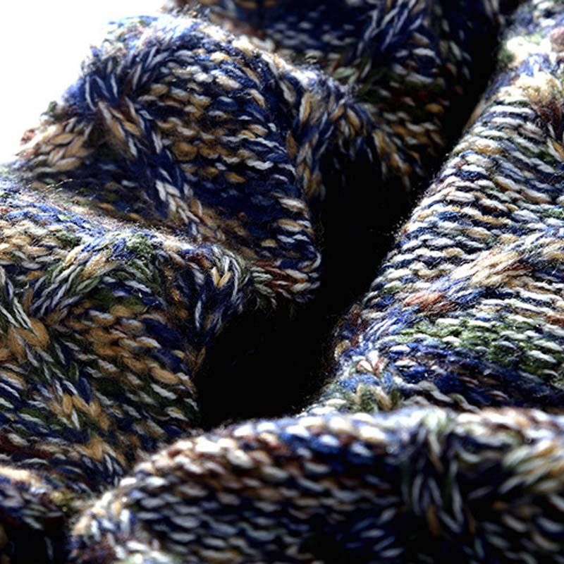 "Herrenpullover in Blau und Orange, elegantes und modernes Design, weiche Baumwolle, für jede Gelegenheit geeignet"