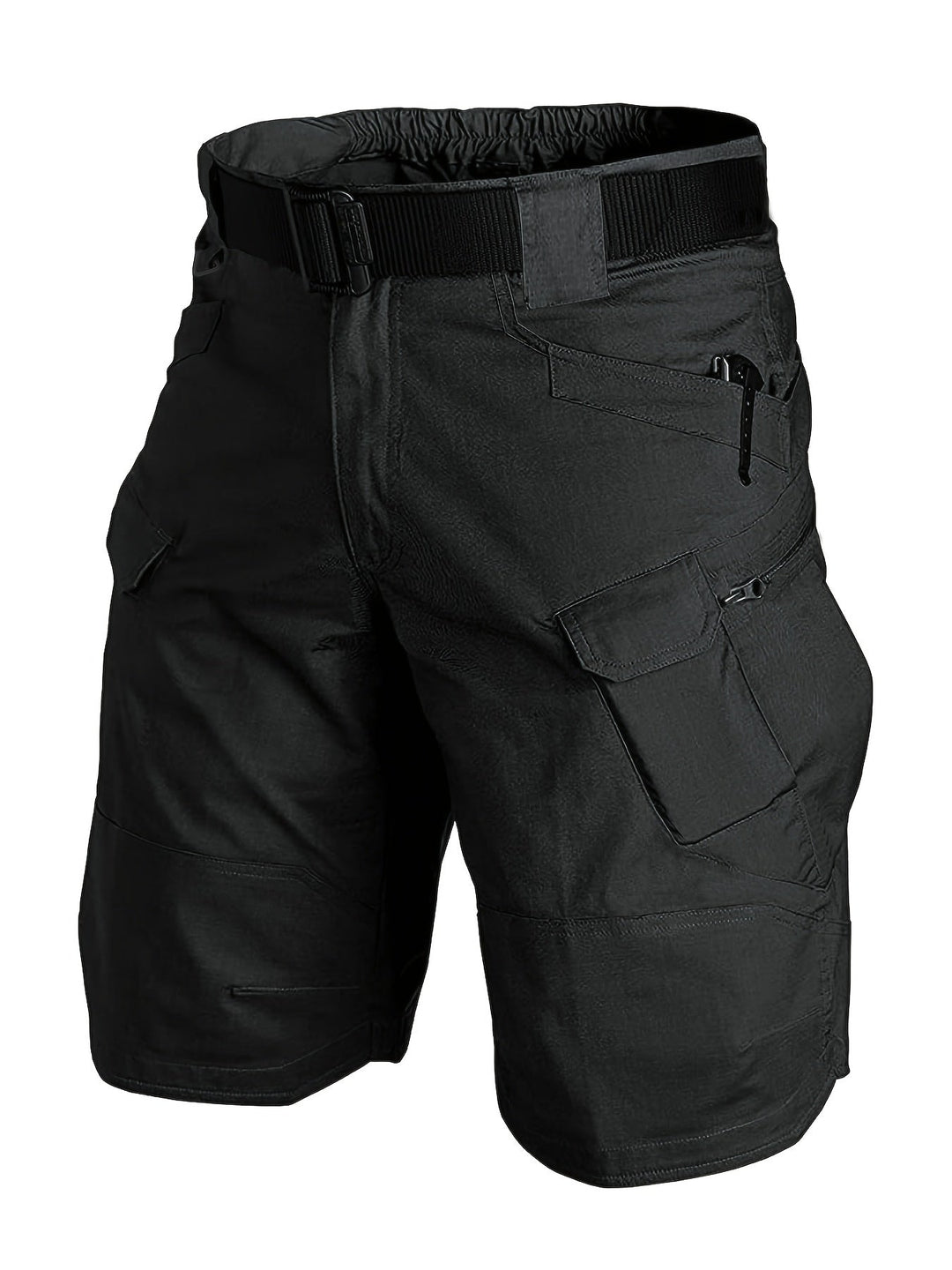 "Herrenshorts für Outdoor, robustes Design, mehrere Taschen, Regular Fit, 100% Polyester, ideal für Abenteuer."