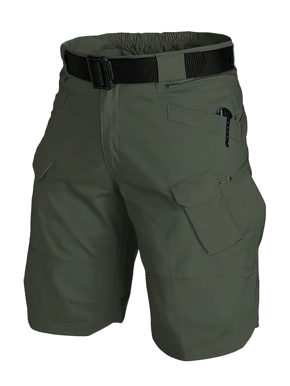 "Herrenshorts für Outdoor, robustes Design, mehrere Taschen, Regular Fit, 100% Polyester, ideal für Abenteuer."