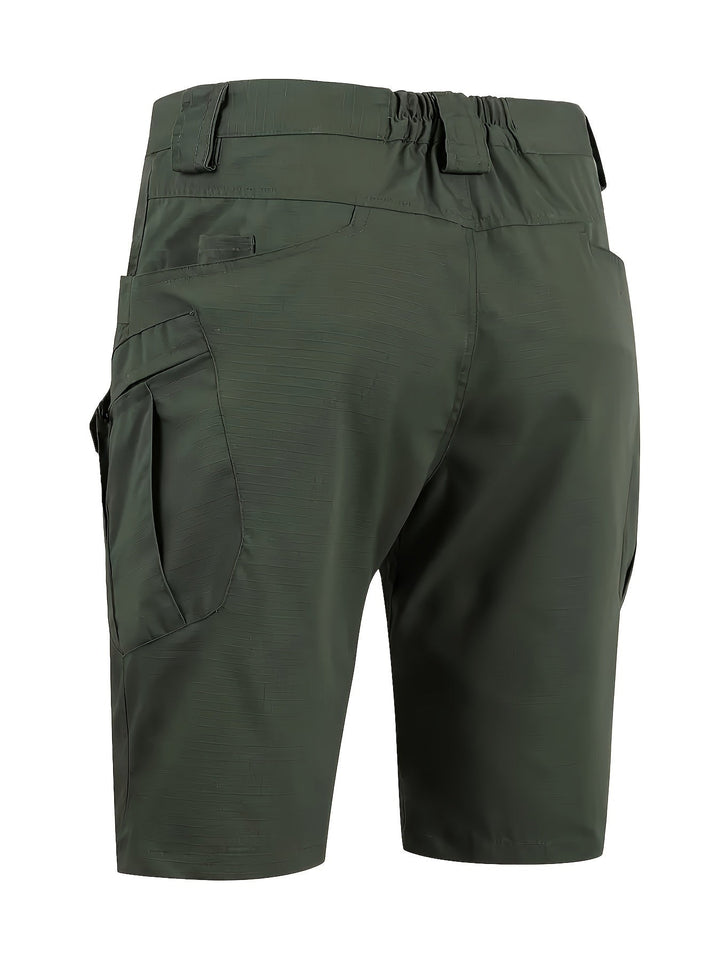 "Herrenshorts für Outdoor, robustes Design, mehrere Taschen, Regular Fit, 100% Polyester, ideal für Abenteuer."