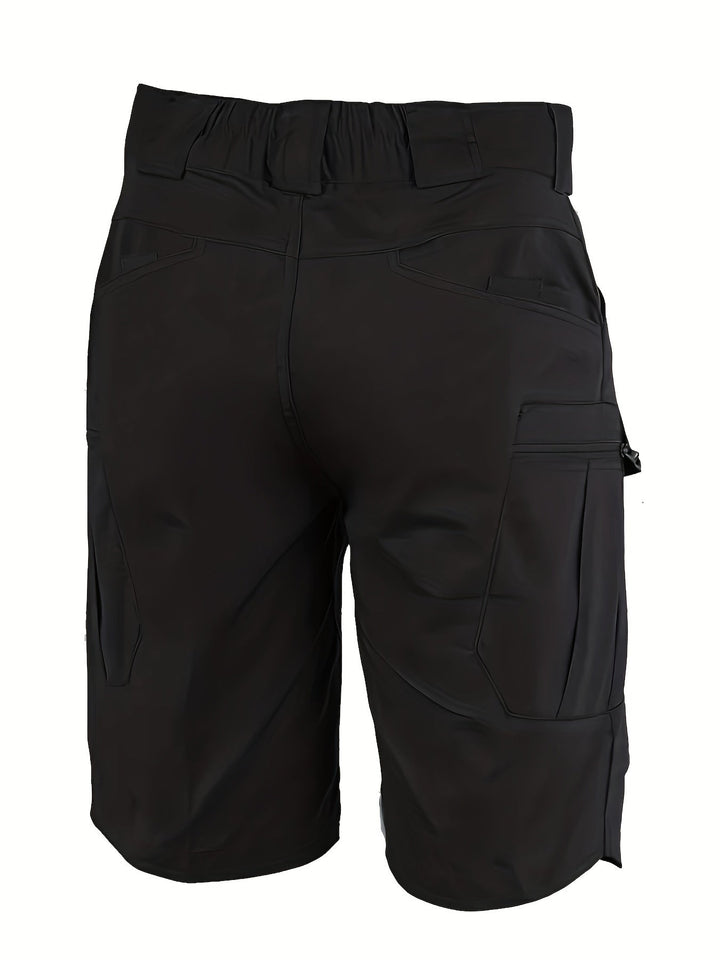 "Herrenshorts für Outdoor, robustes Design, mehrere Taschen, Regular Fit, 100% Polyester, ideal für Abenteuer."