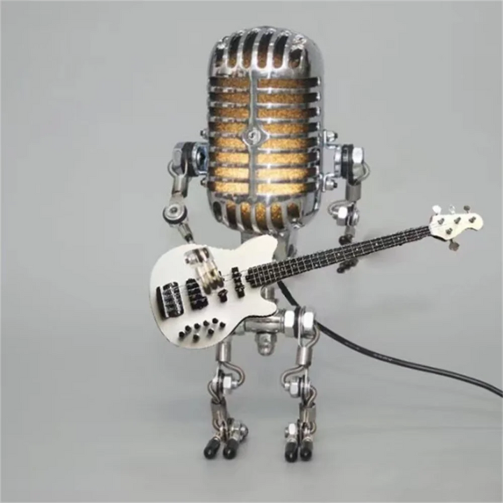 Roboter-Lampe mit Gitarre für einen modernen Touch
