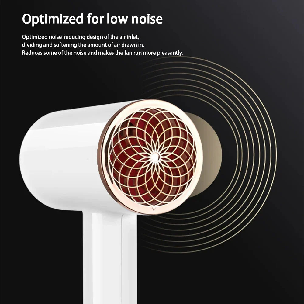 Hochleistungs-Haartrockner 2400W, Ionentechnologie, schwarz oder weiß, ergonomisches Design, für glattes, glänzendes Haar.