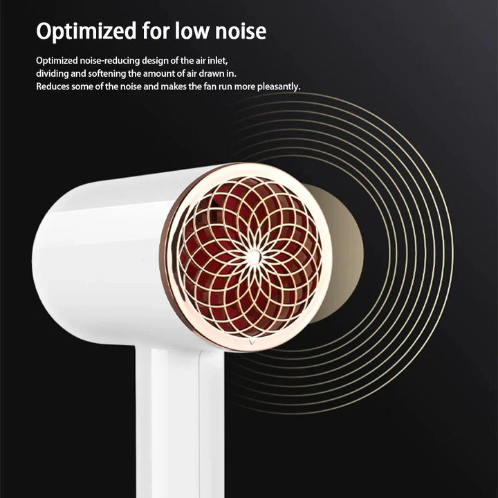 Hochleistungs-Haartrockner 2400W, Ionentechnologie, schwarz oder weiß, ergonomisches Design, für glattes, glänzendes Haar.