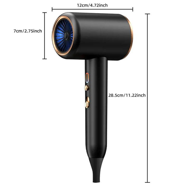 Hochleistungs-Haartrockner 2400W, Ionentechnologie, schwarz oder weiß, ergonomisches Design, für glattes, glänzendes Haar.