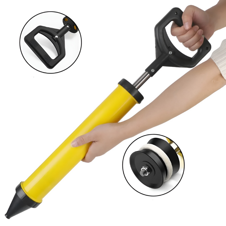 Hochpräzises CementJet Sprühgerät mit ergonomischem Griff und vierfach-Sprühdüse für gleichmäßige Zementanwendungen.