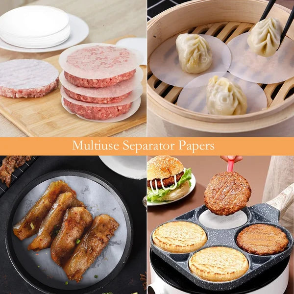Hochwertige Burgerpresse aus Edelstahl, ergonomisch, für perfekt geformte Patties; spülmaschinengeeignet, langlebig.