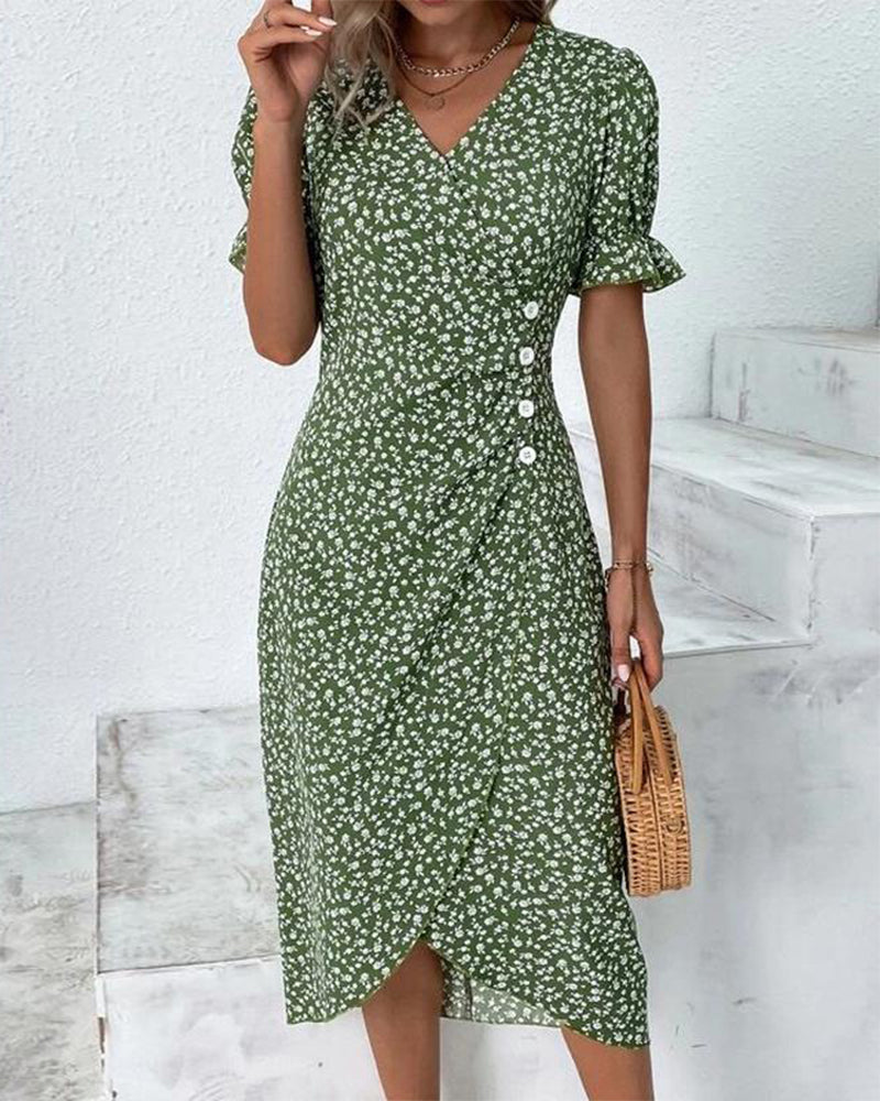 "Hochwertiges Damen-Midi-Kleid in stilvollem Schnitt und Farben wie Grün, Rosa, Schwarz und Blau, ideal für Sommer."