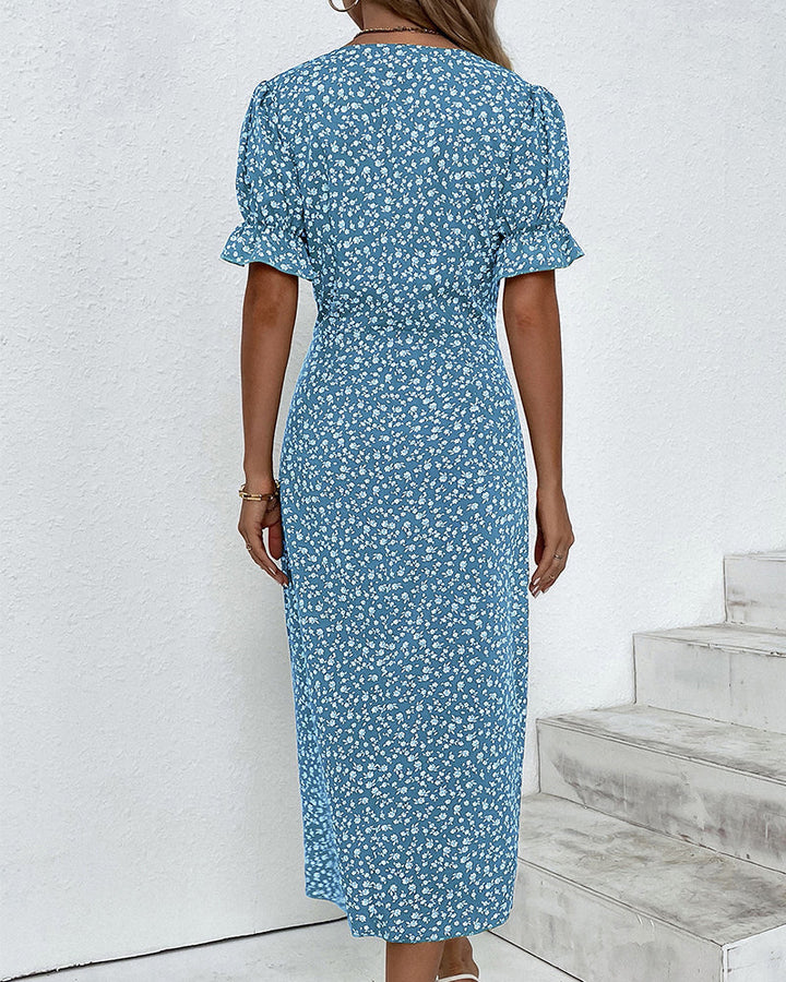 "Hochwertiges Damen-Midi-Kleid in stilvollem Schnitt und Farben wie Grün, Rosa, Schwarz und Blau, ideal für Sommer."