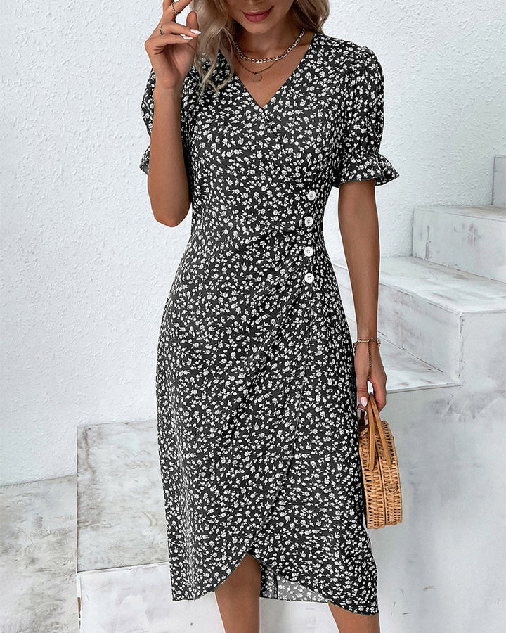 "Hochwertiges Damen-Midi-Kleid in stilvollem Schnitt und Farben wie Grün, Rosa, Schwarz und Blau, ideal für Sommer."