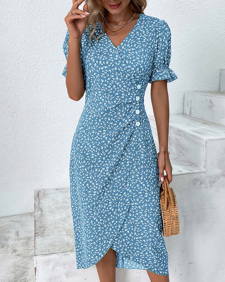 "Hochwertiges Damen-Midi-Kleid in stilvollem Schnitt und Farben wie Grün, Rosa, Schwarz und Blau, ideal für Sommer."