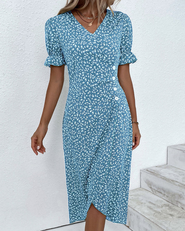 "Hochwertiges Damen-Midi-Kleid in stilvollem Schnitt und Farben wie Grün, Rosa, Schwarz und Blau, ideal für Sommer."