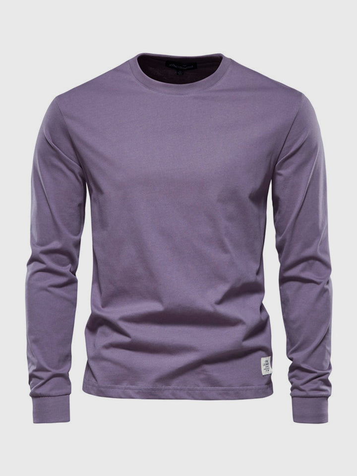 "Hochwertiges Herren Langarmshirt aus Baumwolle mit Rundhalsausschnitt, zeitlose Passform, ideal für vielseitige Looks."