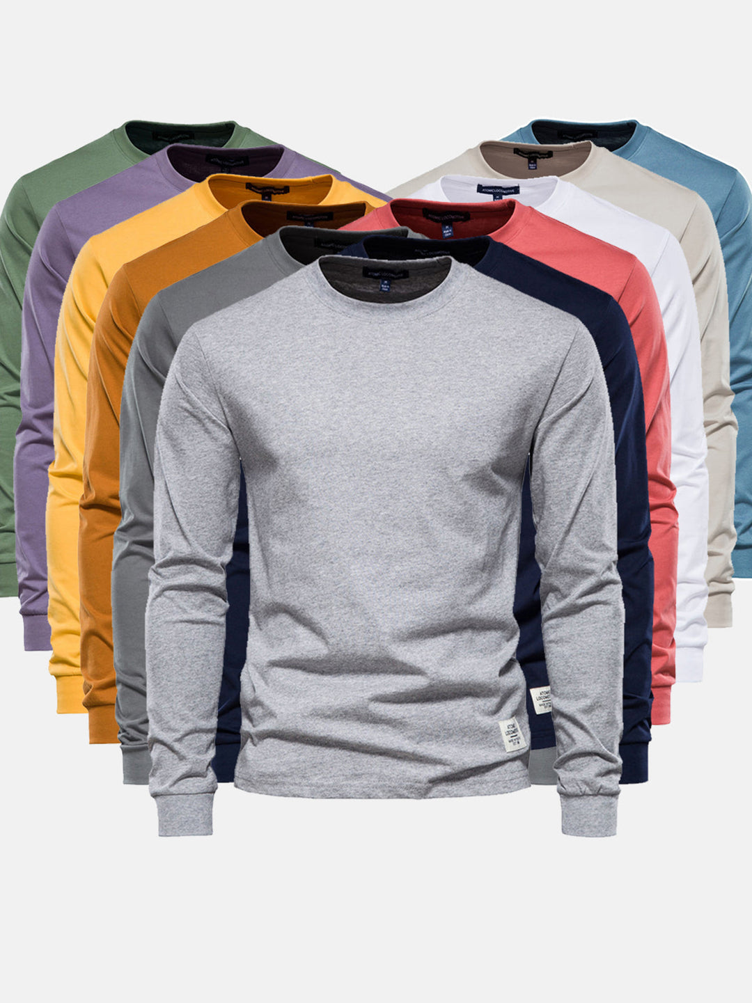 "Hochwertiges Herren Langarmshirt aus Baumwolle mit Rundhalsausschnitt, zeitlose Passform, ideal für vielseitige Looks."
