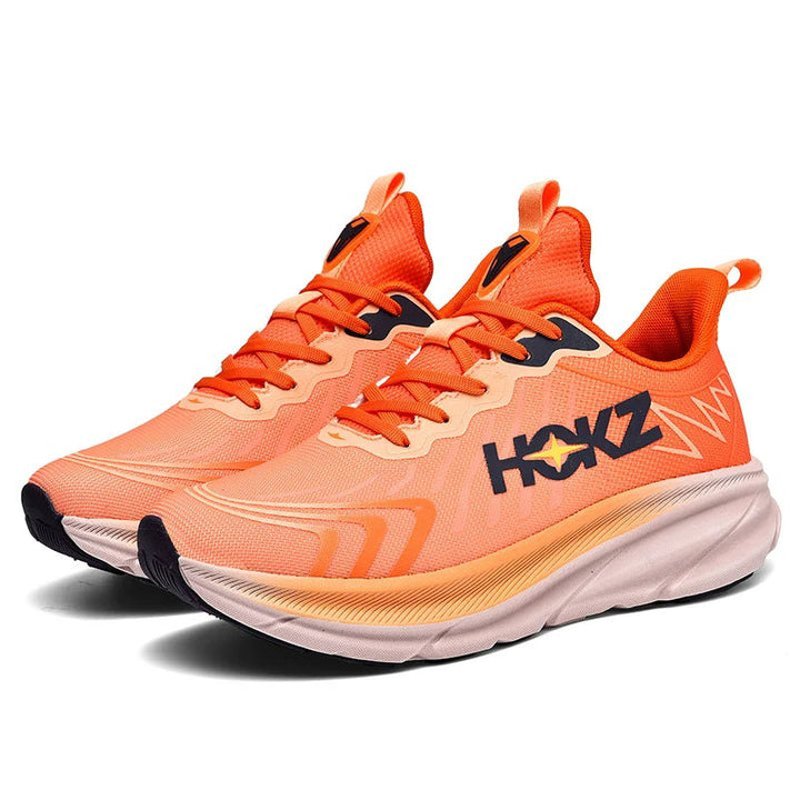 Orange Laufschuhe, atmungsaktiv, leicht, für Herren, mit rutschfester Sohle, sportlich.
