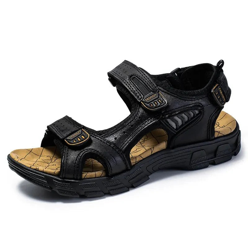 "Hudson orthopädische Sandalen für Damen und Herren, Dunkelbraun, offenes Design, verstellbare Riemen für Komfort"