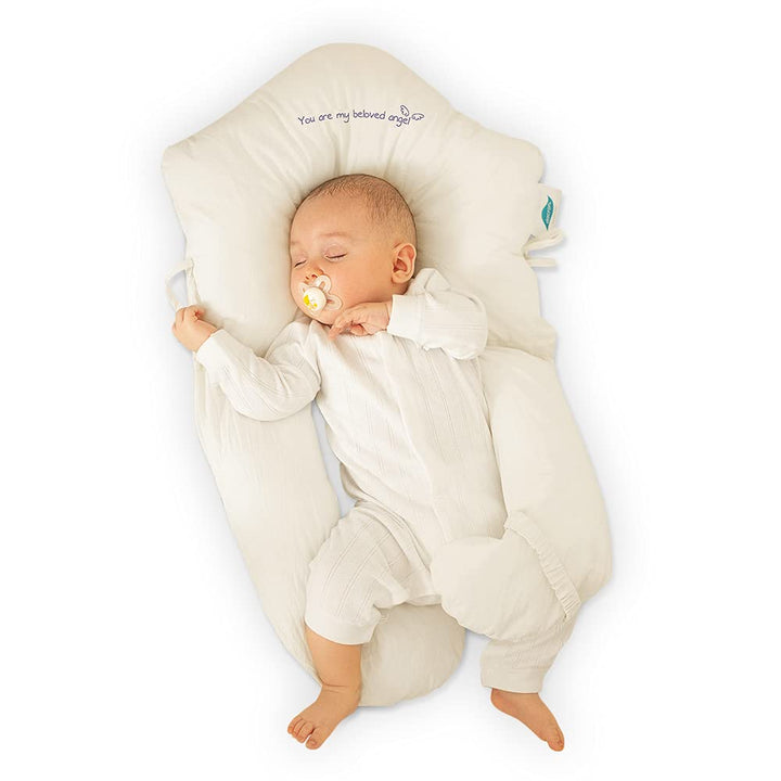 Hypoallergenes ergonomisches Baby-Kopfkissen, weich und atmungsaktiv, ideal für empfindliche Haut, unterstützt Kopf und Nacke