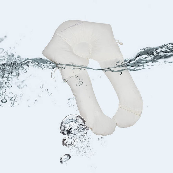Hypoallergenes ergonomisches Baby-Kopfkissen, weich und atmungsaktiv, ideal für empfindliche Haut, unterstützt Kopf und Nacke