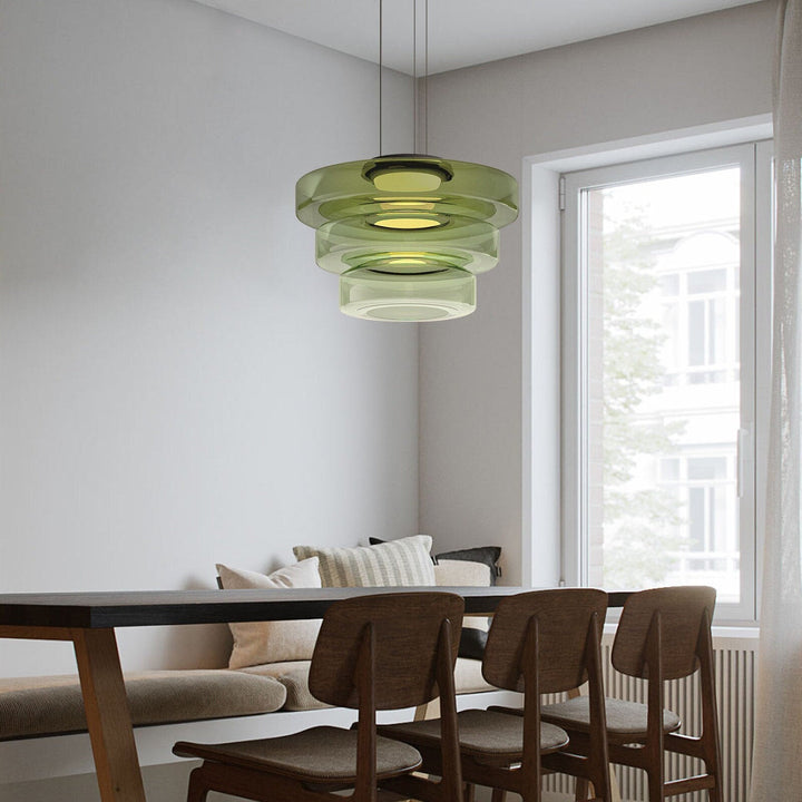 Moderne Glas-Hängeleuchte im Bauhaus-Stil für Wohnzimmer