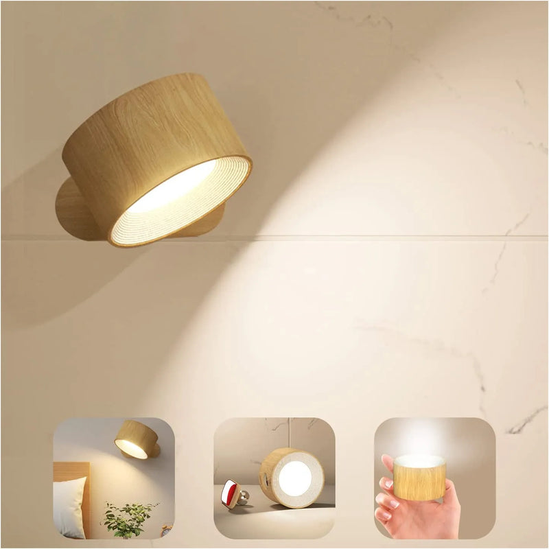 Kabellose 360° Wandleuchte mit Smart-Touch und LED