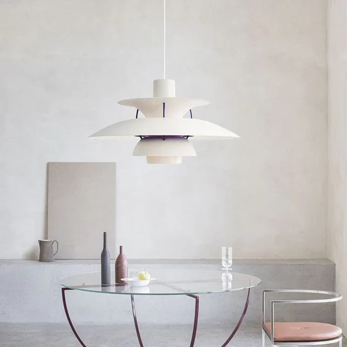 Moderne LED-Hängelampe mit Farbschirm für Innenräume
