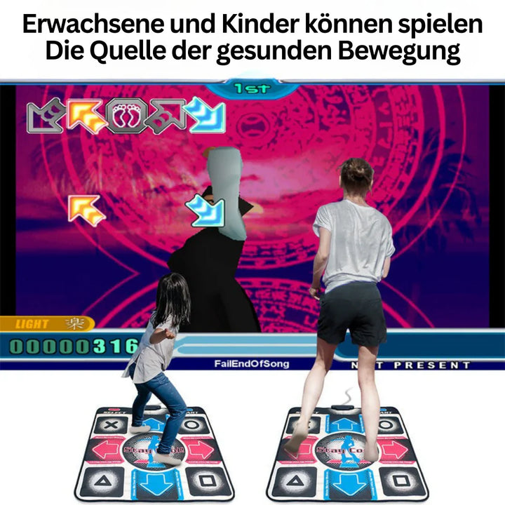 "Interaktive Tanzmatte: Musik, Bewegungssensor, buntes Design für unterhaltsame Fitness zu Hause, ideal für alle Fitnesslevel