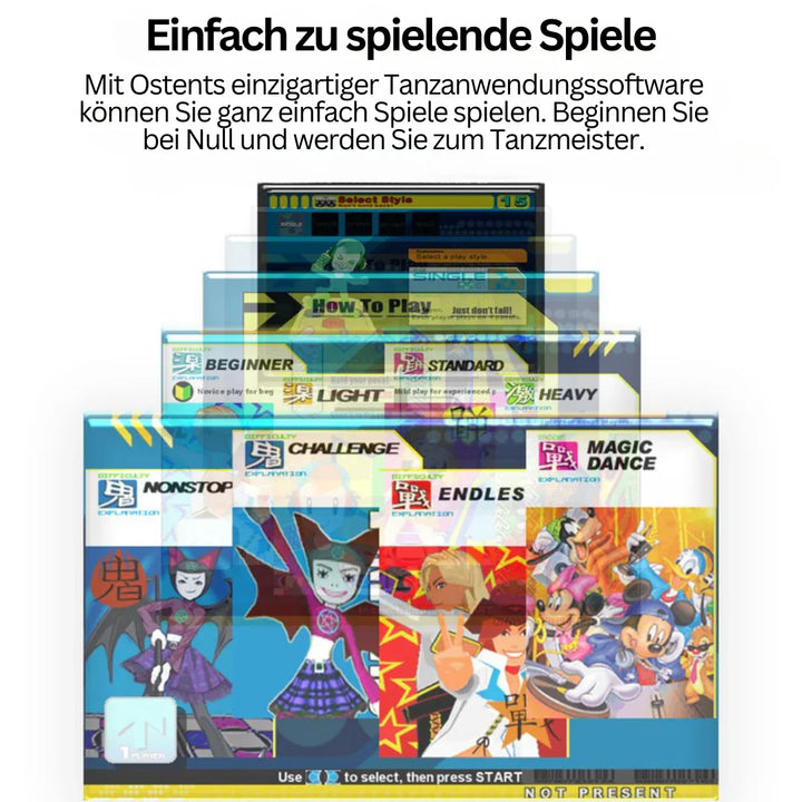 "Interaktive Tanzmatte: Musik, Bewegungssensor, buntes Design für unterhaltsame Fitness zu Hause, ideal für alle Fitnesslevel