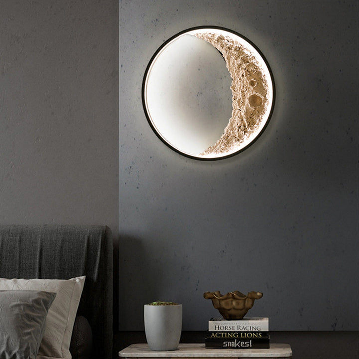 3D Mond LED Wandlampe - Halbmondform mit himmlischem Charme