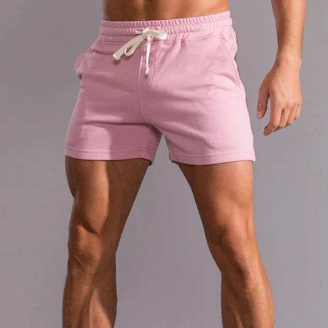 "Klassische Herren Baumwoll-Shorts in Beige mit zeitlosem Design, ideal für lässige Anlässe und warmes Wetter, Seitenansicht.