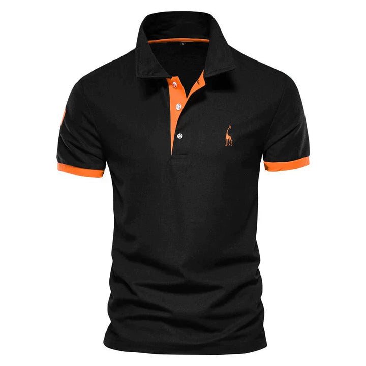 "Klassisches Herren Poloshirt, marineblau, weicher atmungsaktiver Stoff, eleganter Stil für Alltag und Freizeit."