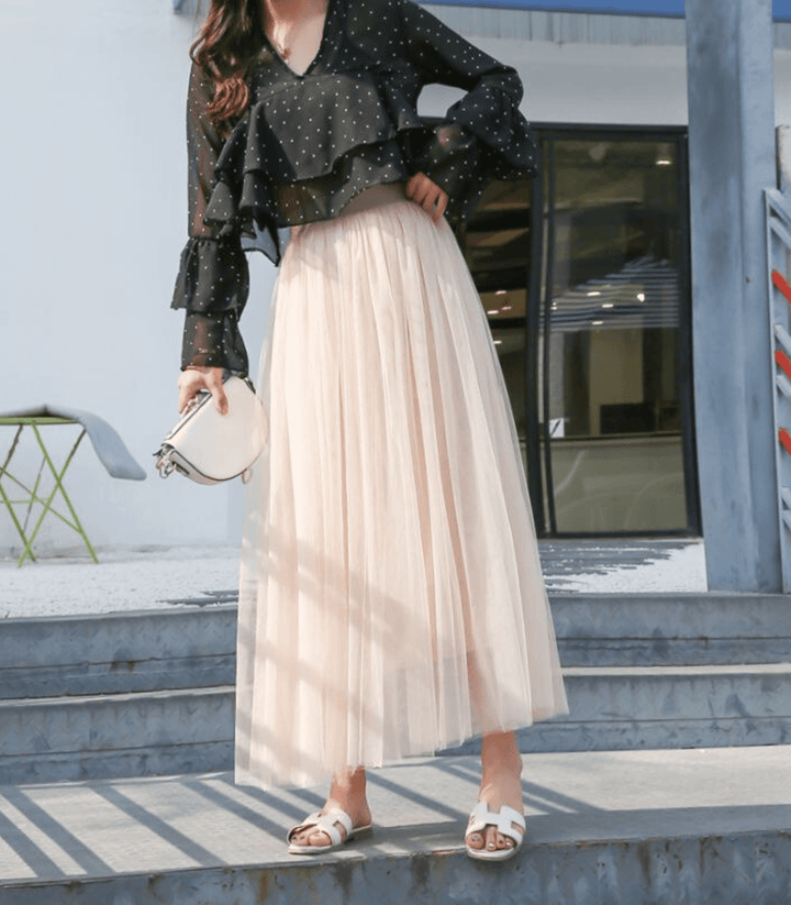Damen knöchellanger Rock mit hoher Taille und elegantem Design