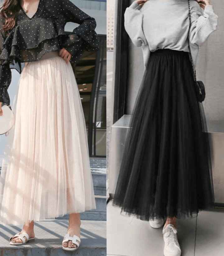 Damen knöchellanger Rock mit hoher Taille und elegantem Design