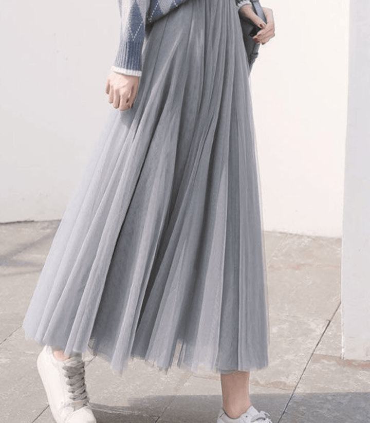 Damen knöchellanger Rock mit hoher Taille und elegantem Design