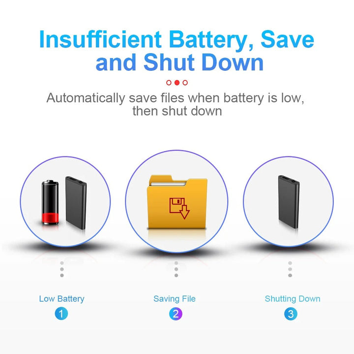 "Kompakter, diskreter Mini-Sprachrekorder mit 16GB/32GB Speicher, geeignet für Meetings und persönliche Notizen."