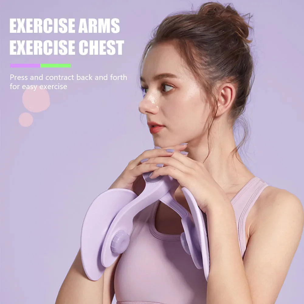 "Kompakter FitFlex Hüft- & Beckenbodentrainer, grau und ergonomisch, ideal für effektives Heimtraining und Muskelstraffung."