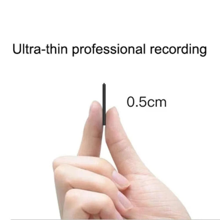 "Kompaktes Mini-Diktiergerät, 16GB-32GB, silber, tragbar, ideal für unterwegs, klare Audioaufnahmen, Größe 5x0,6 cm, 21g"