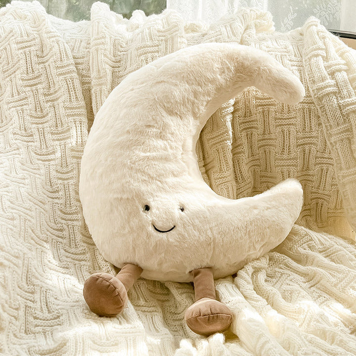 "Kuscheliges Deko-Kissen aus Polyester mit Sonne-Mond-Motiv in magischem Design für ein beruhigendes Zuhause."