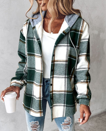 Damen Karo-Cardigan mit elegantem Muster