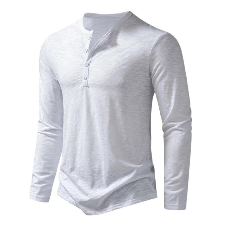 "Langärmliges Herren-Shirt, grau, vielseitig einsetzbar, atmungsaktives Material, moderne Passform, für Büro und Freizeit"