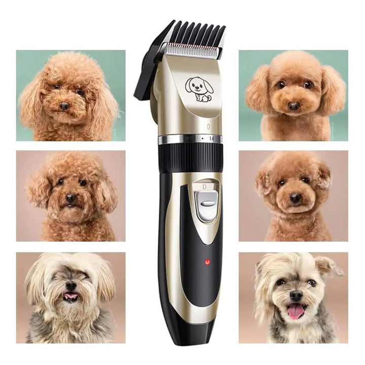 "Lautloser, kabelloser Felltrimmer für Hunde mit präzisen Klingen und langer Akkulaufzeit, ideal zur stressfreien Pflege."