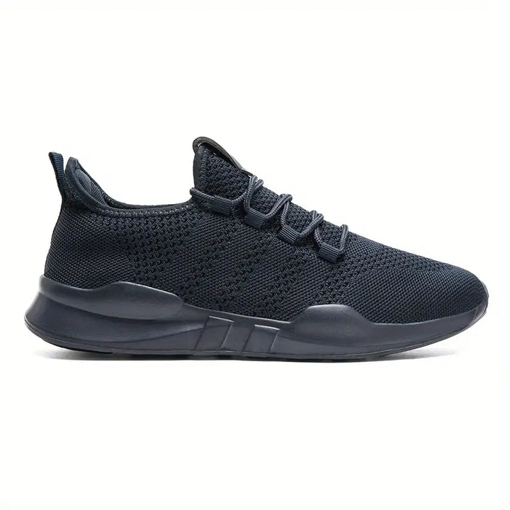 Leichte, atmungsaktive Herrenschuhe in Dunkelgrün. Moderne, funktionale Konstruktion für hohen Komfort beim Laufen.