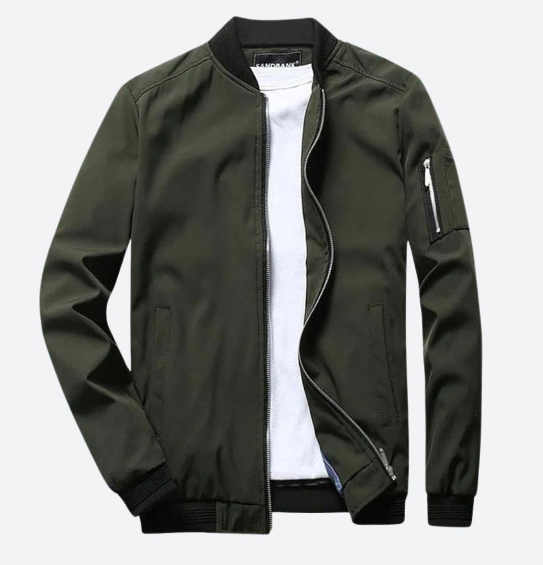 Leichte Herren-Sommerjacke, atmungsaktiv, zeitloses Design, vielseitig für kühlere Abende; moderne Passform, marineblau.