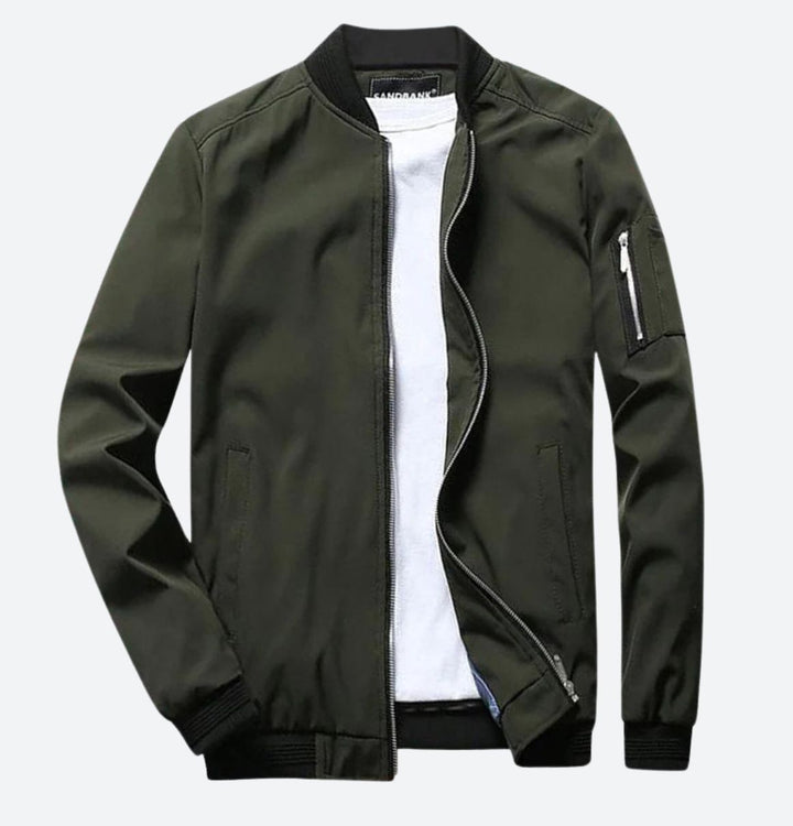 Leichte Herren-Sommerjacke, atmungsaktiv, zeitloses Design, vielseitig für kühlere Abende; moderne Passform, marineblau.