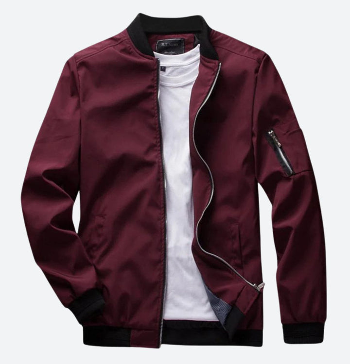 Leichte Herren-Sommerjacke, atmungsaktiv, zeitloses Design, vielseitig für kühlere Abende; moderne Passform, marineblau.