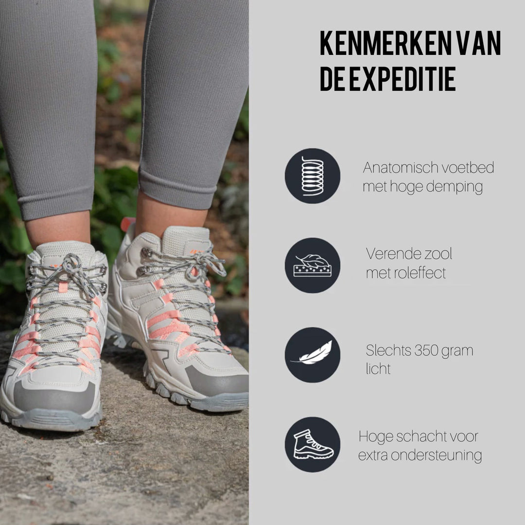 "Leichte orthopädische Wanderschuhe für Damen mit abnehmbarem Riemen, rutschfester Sohle und wasserfester Oberfläche."