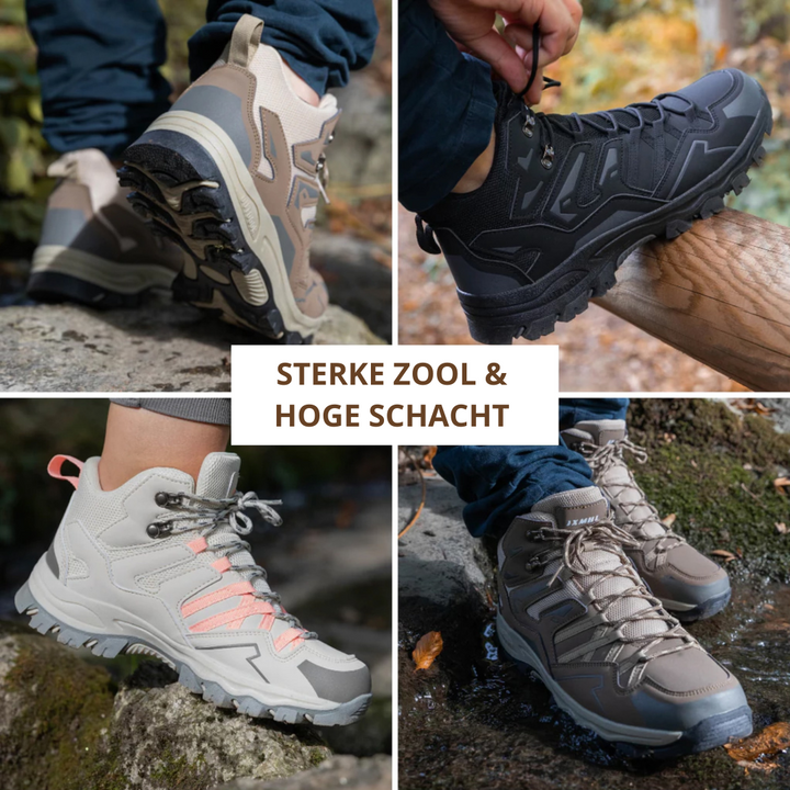 "Leichte orthopädische Wanderschuhe für Damen mit abnehmbarem Riemen, rutschfester Sohle und wasserfester Oberfläche."